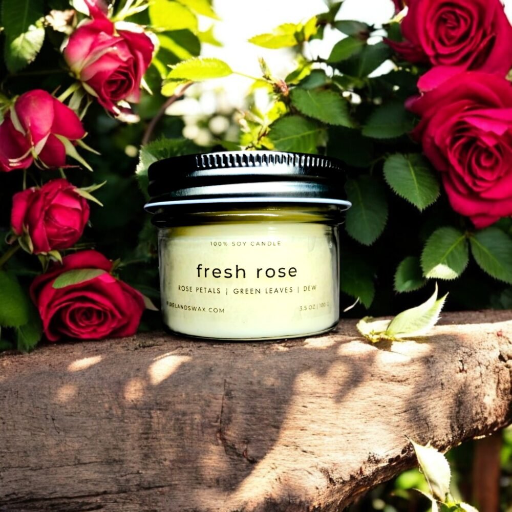 Fresh Rose Soy Candle - Image 3