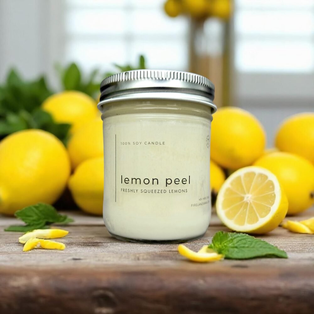 Lemon Peel Soy Candle - Image 2