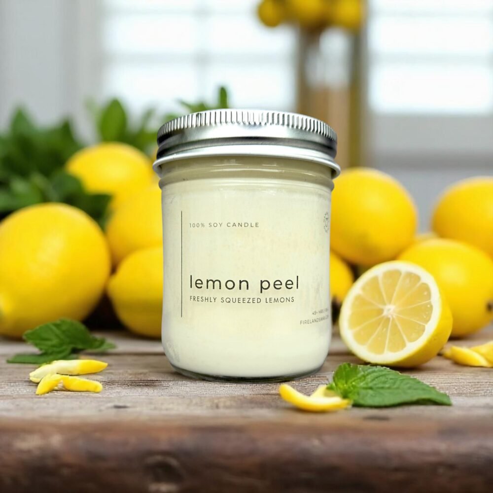 Lemon Peel Soy Candle - Image 2