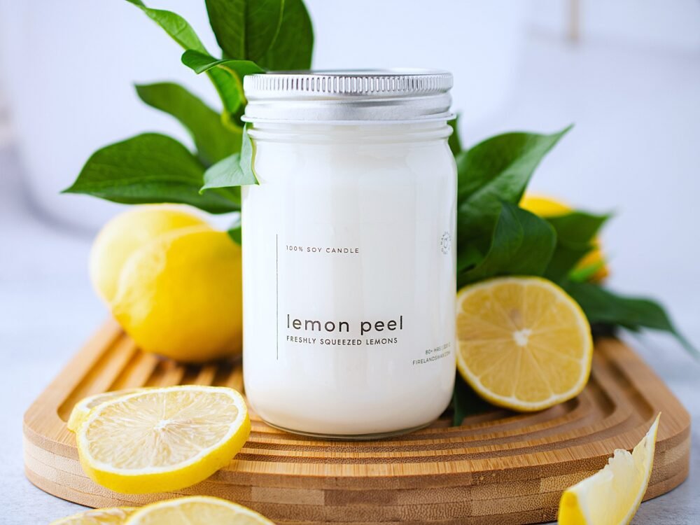 Lemon Peel Soy Candle - Image 2