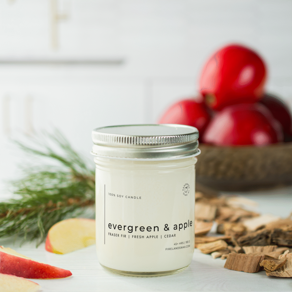 Evergreen & Apple Soy Candle - Image 6