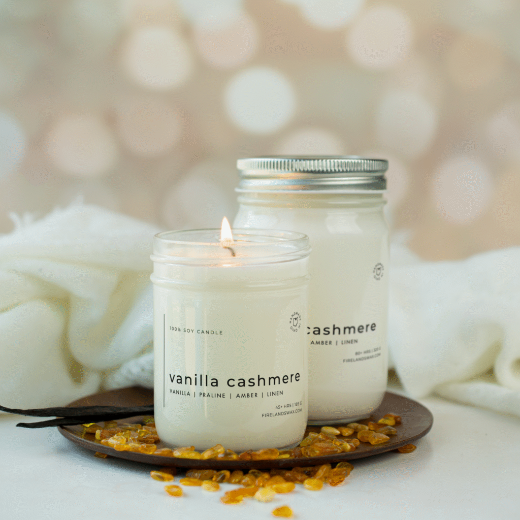Vanilla Cashmere Soy Candle - Firelands Wax