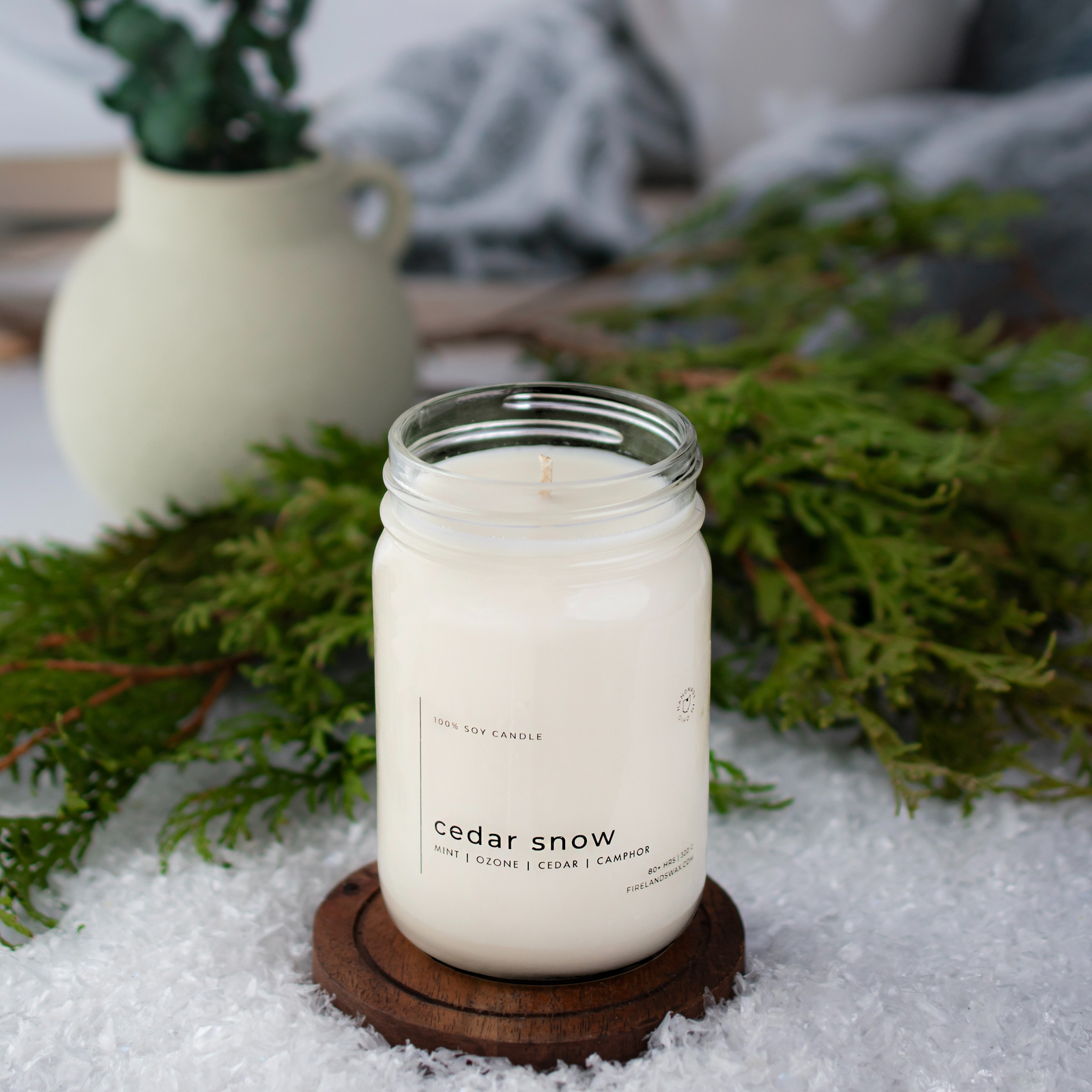 Cedar Snow Soy Candle - Image 3