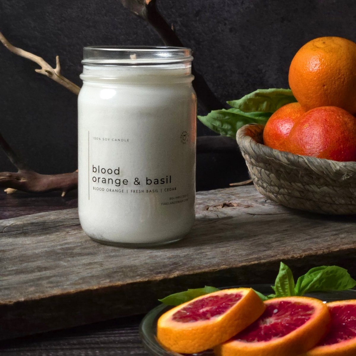 Blood Orange & Basil Soy Candle