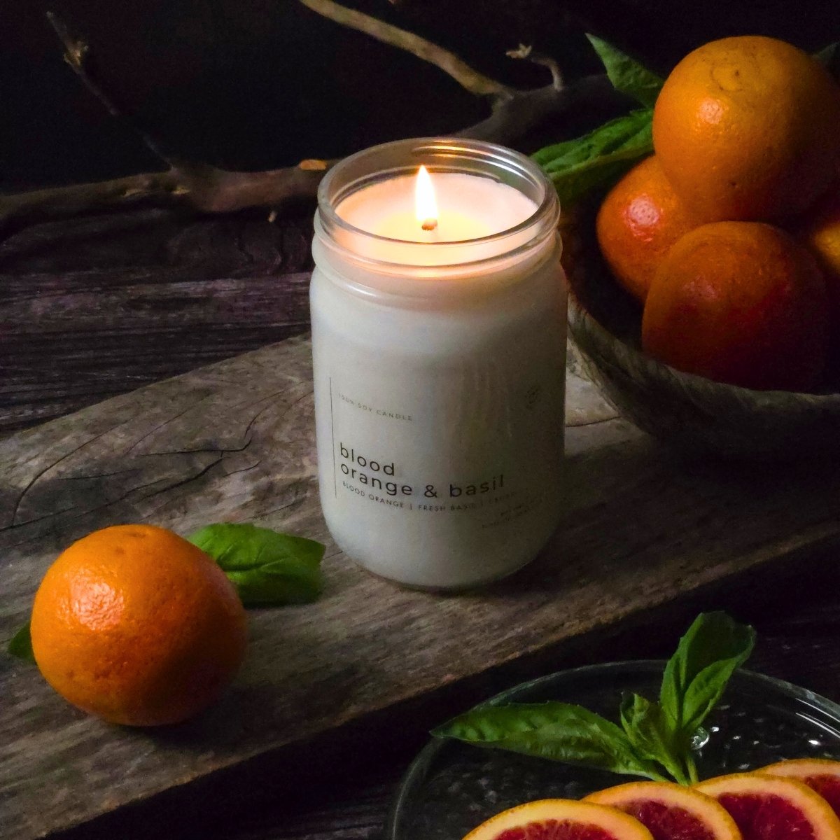 Blood Orange & Basil Soy Candle - Image 2