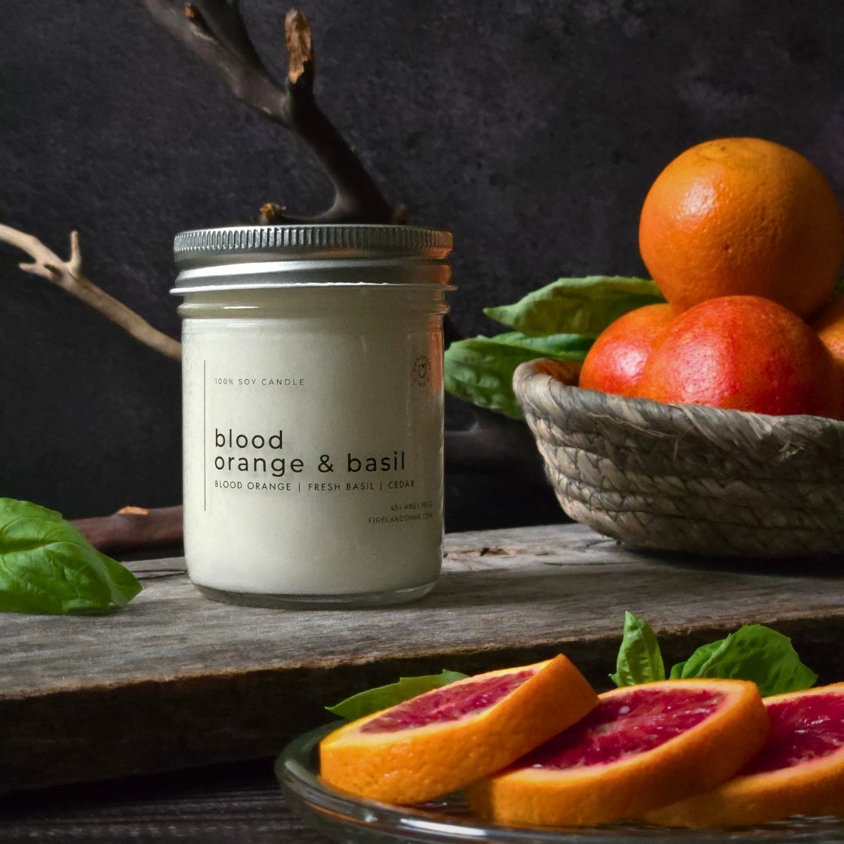 Blood Orange & Basil Soy Candle - Image 3