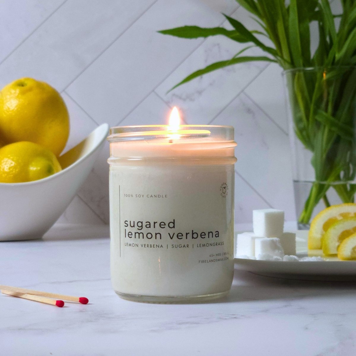 Sugared Lemon Verbena Soy Candle - Image 7