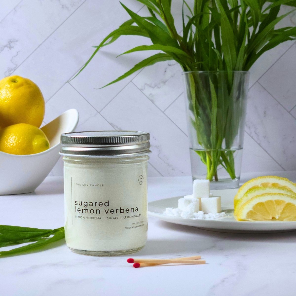 Sugared Lemon Verbena Soy Candle - Image 5